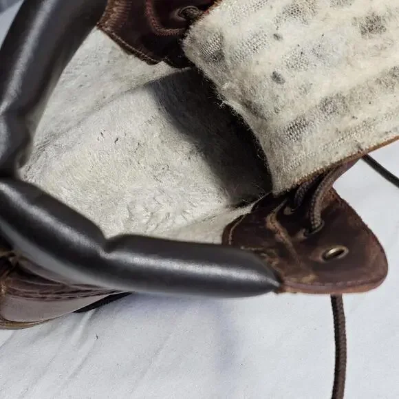 Vintage Panama Jack Brown Leather Ankle Boots Women's EU Size 38 US 7 - Picture 10 of 12